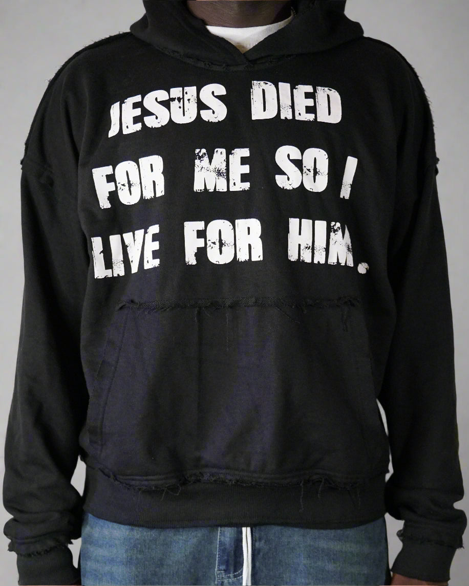 "Ash Black" Reversed Sacrifice Hoodie